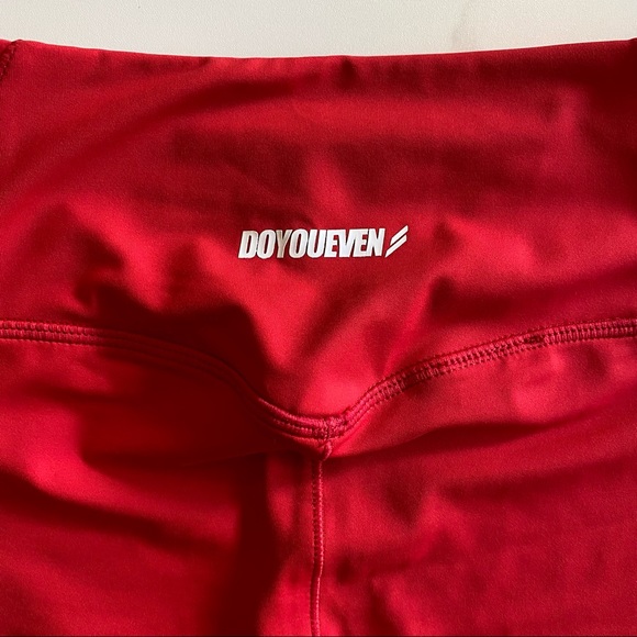 DOYOUEVEN High Rise Excel Bike Shorts Leggings Red - Picture 7 of 10